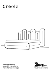 Bretz "Creole Bed"<br/>Assembly instructions