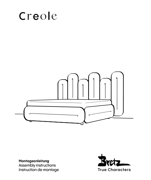 Bretz "Creole Bett"<br/>Montageanleitung