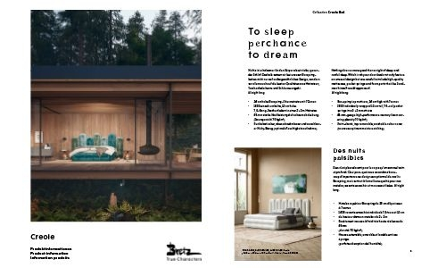 Creole Bett - Datenblatt