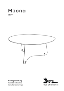Maona Coffee Table -<br/>Assembly instructions