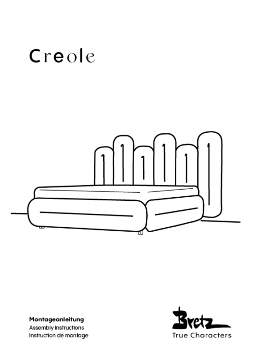 Creole Bett -<br/>Montageanleitung